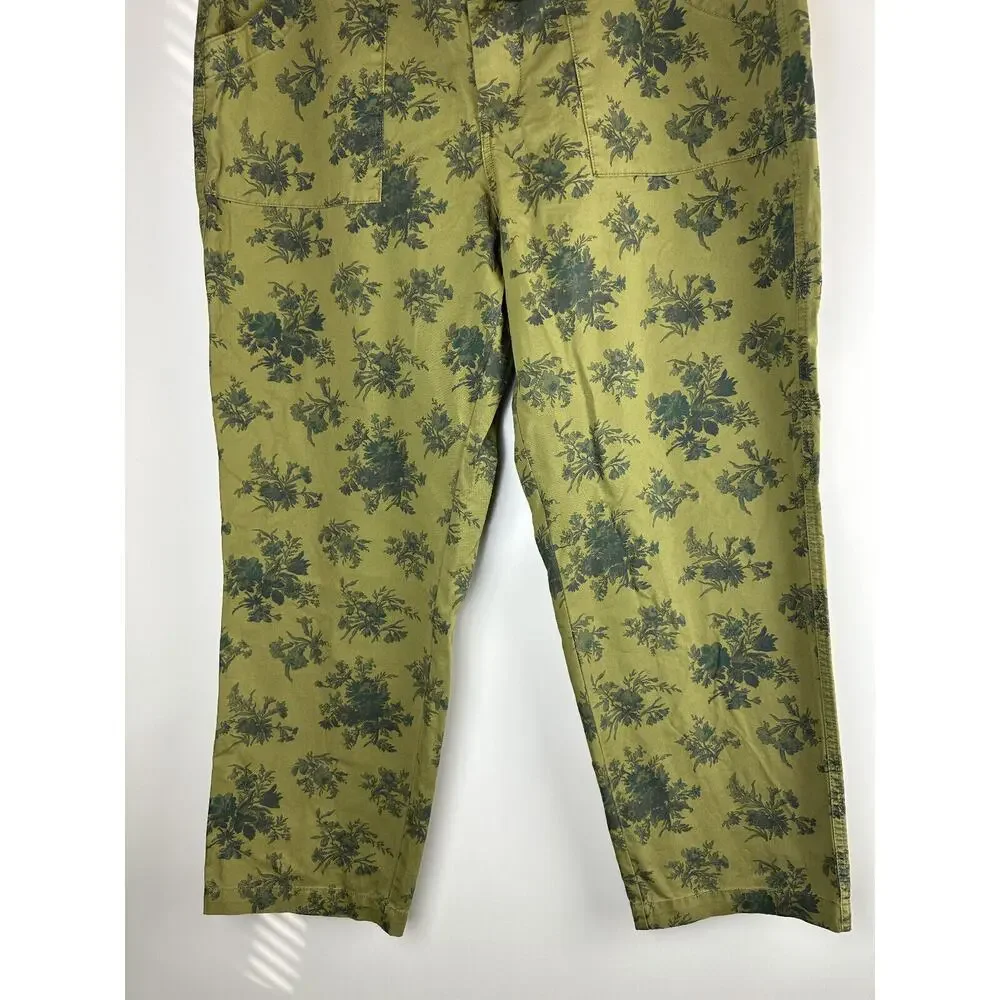 NWT Sundance Berenice Everyday Floral Pants Green Ankle Pant Women’s Size 16 - Picture 5 of 7